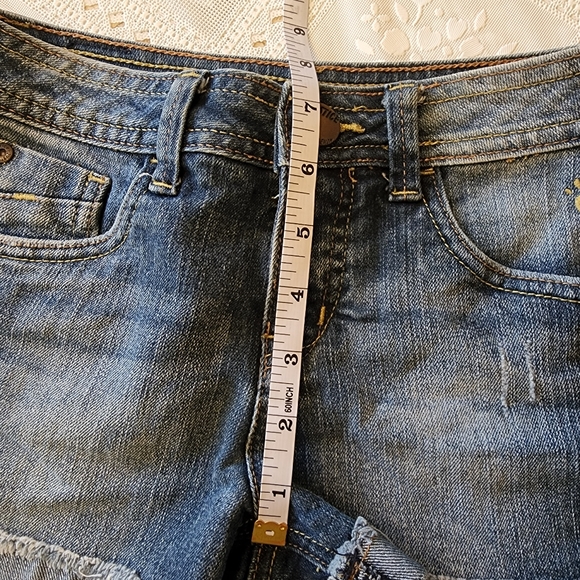OG Justice Juniors Denim Shorts Size 8 Regular - Picture 5 of 6